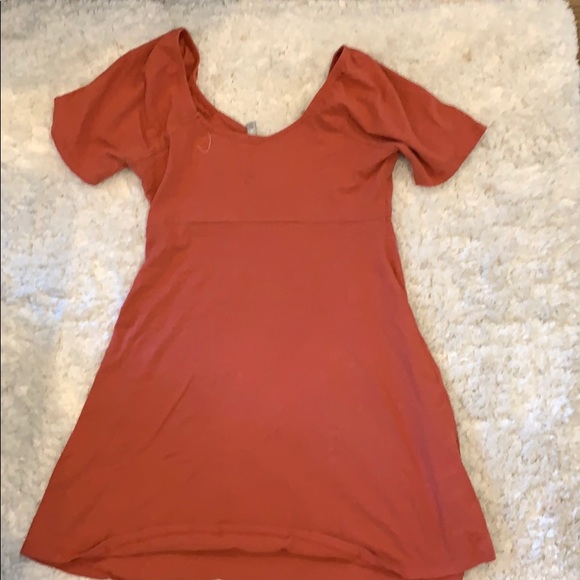 Orange A-line t-shirt dress - Picture 3 of 3